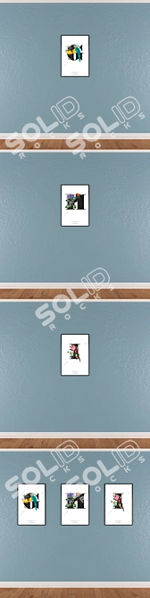 Elegant Wall Art Set 3D model image 3