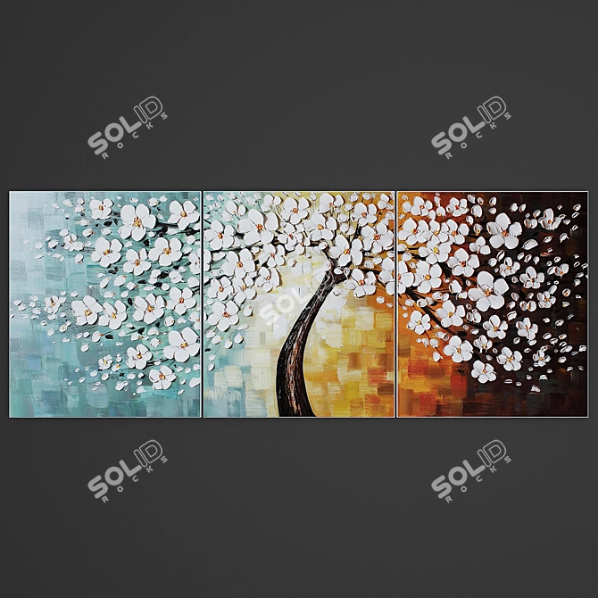 Large-scale Modern Art Pictures 3D model image 1