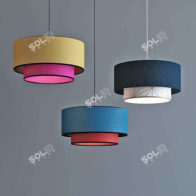 Stratos Marl Pendant Light Set 3D model image 2