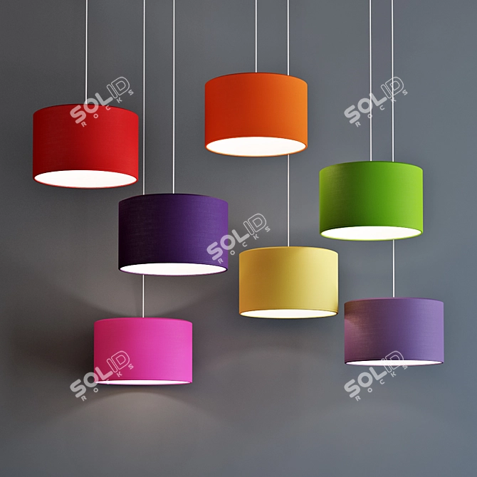 Metropolight Cylindre Cotton Pendant 3D model image 1