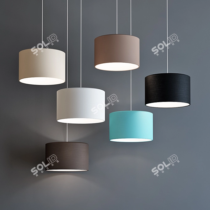 Metropolight Cylindre Cotton Pendant 3D model image 2