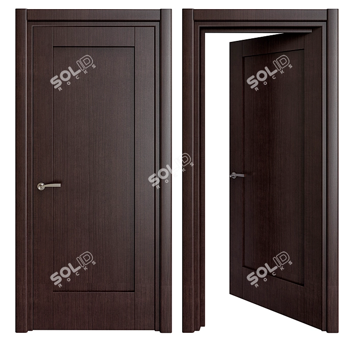 Sleek and Stylish Door 3D model image 1