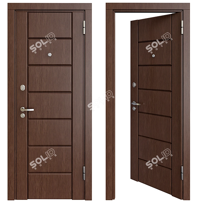 Sleek Entry: Modern Door 3D model image 1