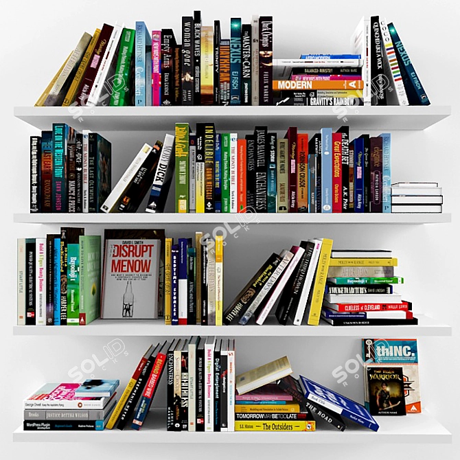 Literary Treasures: Book Collection 3D model image 1