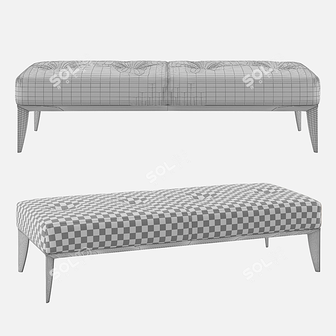 Daytona Dante Bench - Italian Elegance for your Home 3D model image 3