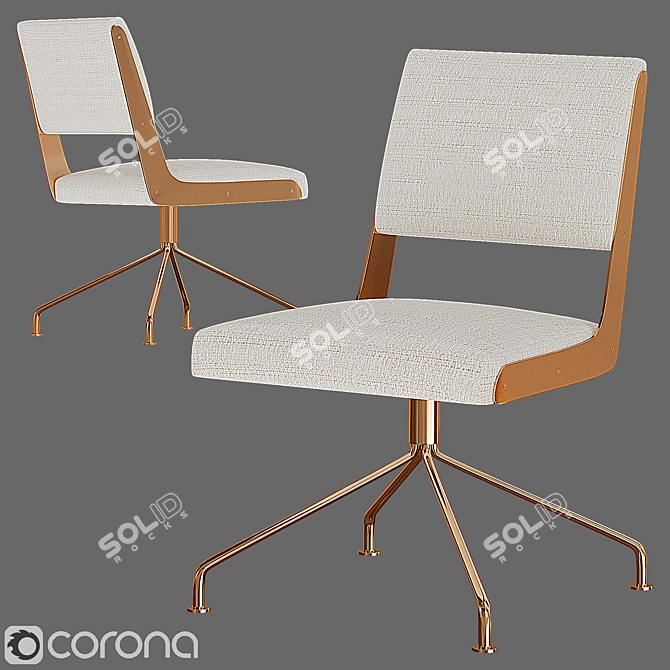 Elegant Rue Cambon Chair 3D model image 1