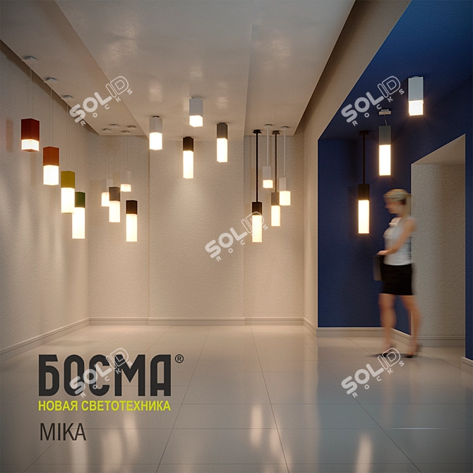 MIKA P: Stylish LED Pendant Light 3D model image 3