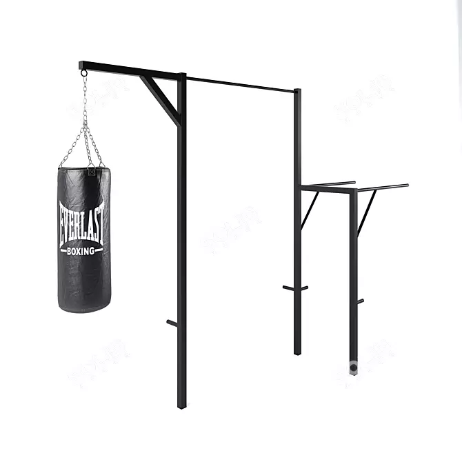 All-in-One Tourniquet with Bars & Punching Bag 3D model image 1