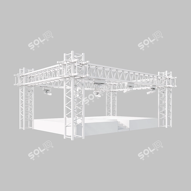 Modular Stage: Quick Setup & Disassembly 3D model image 2