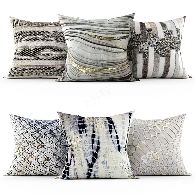 Luxury Home Decor Pillows 3D model image 1