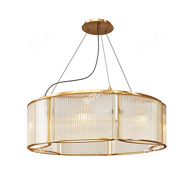 Elegant Stilio Ring Pendant 3D model image 1