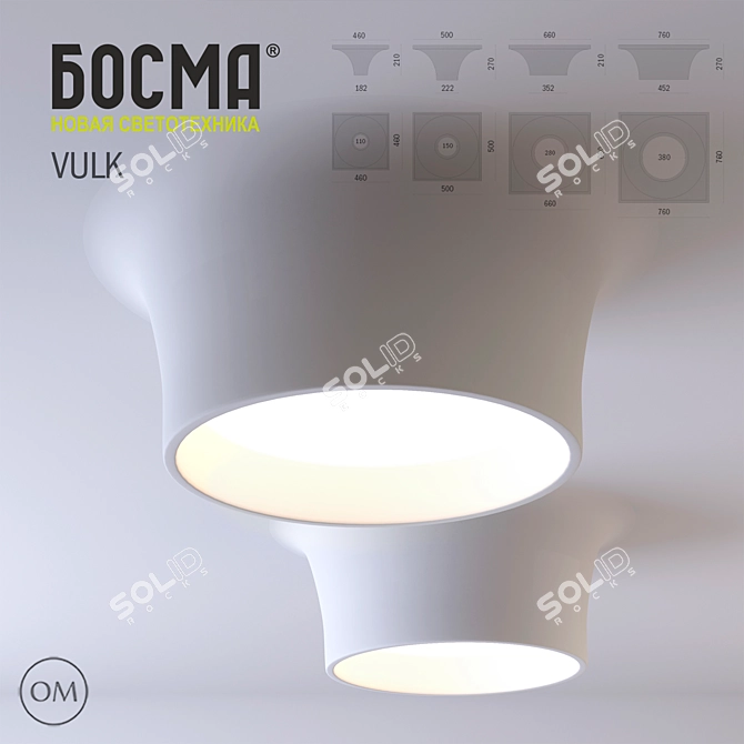 VULK: Designer Gypsum Lighting Solution 3D model image 1