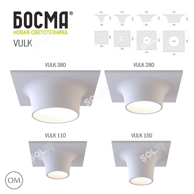 VULK: Designer Gypsum Lighting Solution 3D model image 2