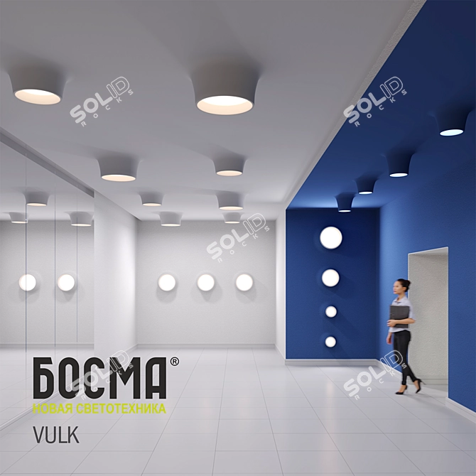 VULK: Designer Gypsum Lighting Solution 3D model image 3