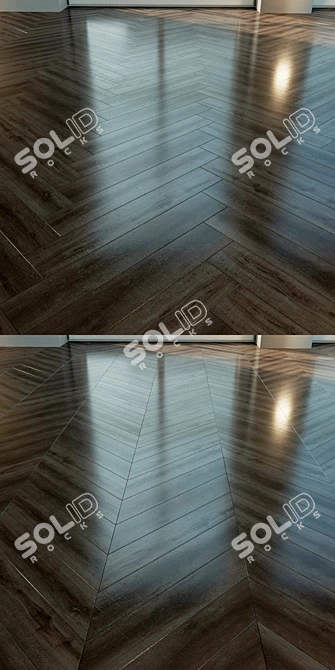 Natural Wood Parquet. Chevron, Herringbone, Square Basket, Brick Pattern 3D model image 3