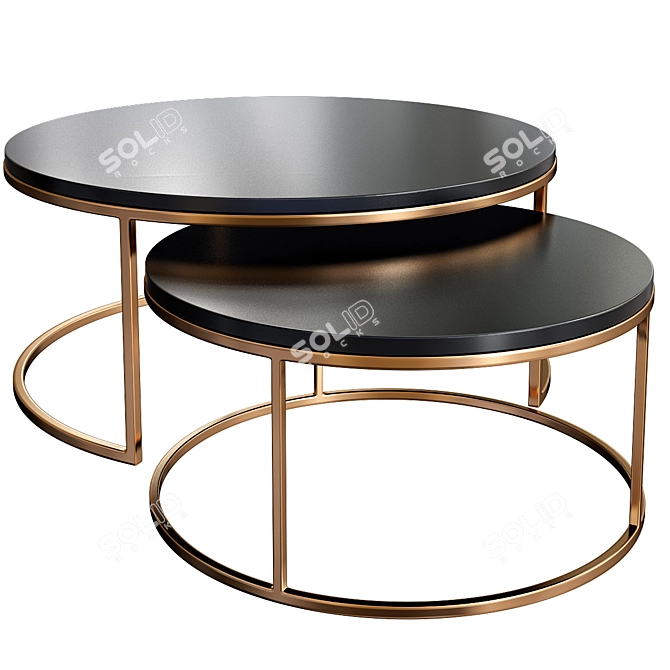 Nested Round Coffee Table 3D model image 1