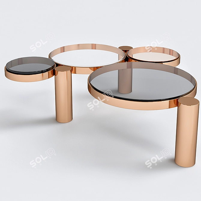 Modern Luxe: Minotti Morrison Console 3D model image 1