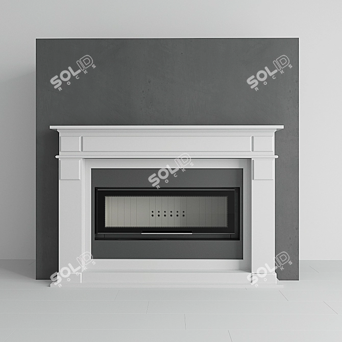 Panoramic Kratki MB 100 Fireplace 3D model image 1