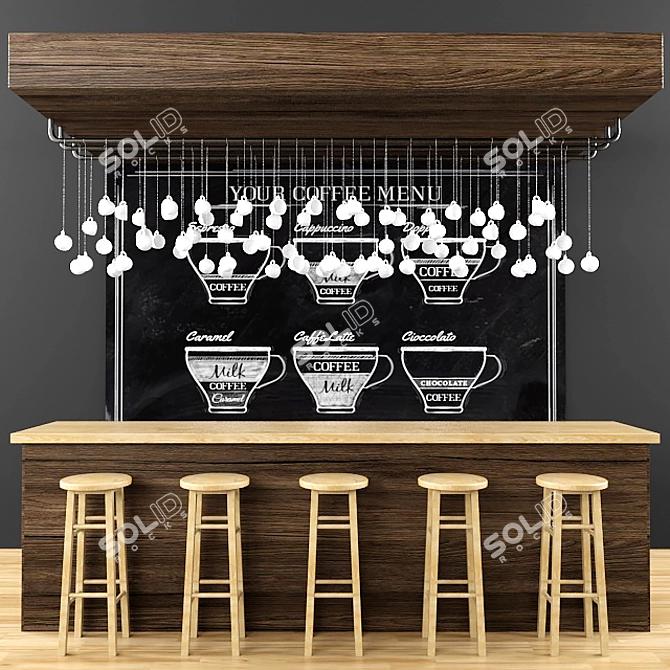 Caffeine Oasis: 3D Coffee Shop 3D model image 1