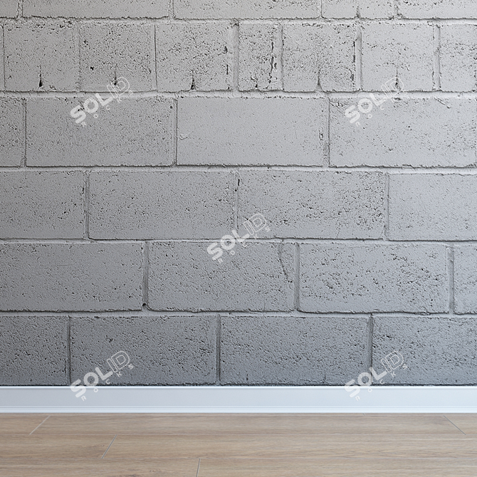 Seamless Masonry Blocks: HD Quality 3D model image 1