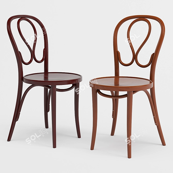 Elegant Vienna Chair: Stylish Design 3D model image 1