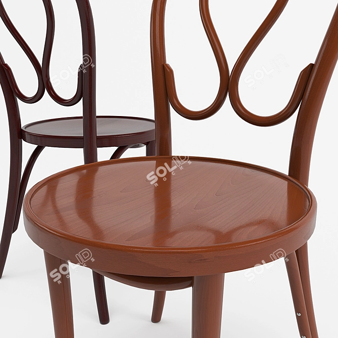 Elegant Vienna Chair: Stylish Design 3D model image 2