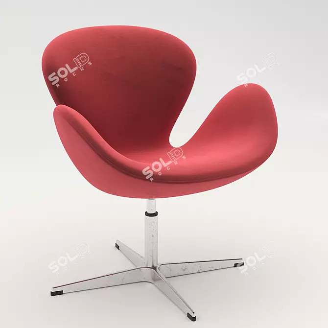 Elegant Swan Chair: Exquisite Design 3D model image 1