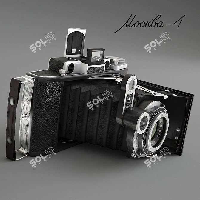 Classic Soviet Medium Format Camera 3D model image 1