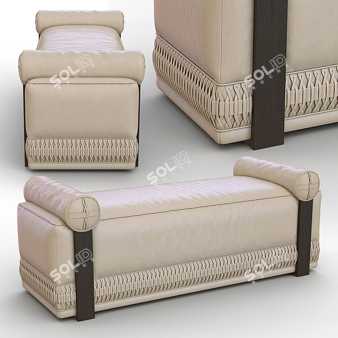 Custom Weave Bench 001 3D model image 2