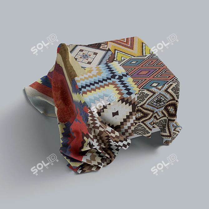 ETHNIC, CLASSIC & FLORAL TAPESTRY: STD Furniture Factory Materials 3D model image 3