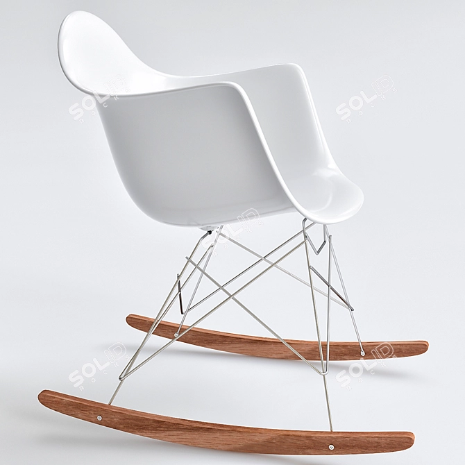 Eames Rocking Chairs - Style, Comfort, and Elegance 3D model image 1