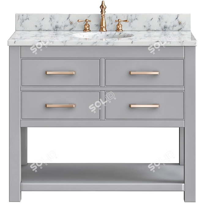 Elegant Avanity Bathroom Vanities 3D model image 1