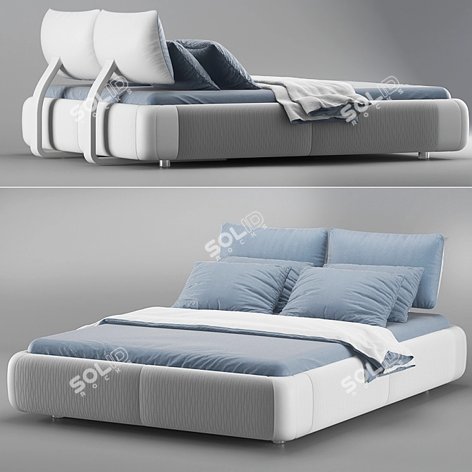 Modern Italian Caccaro Bedroom 3D model image 1