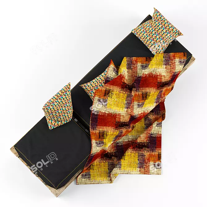 Title: Cozy Autumn Pallet Sofa 3D model image 2