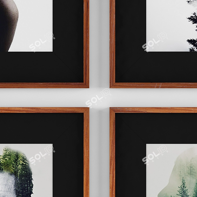 Double Exposure Portraits Set | 2 Sizes 3D model image 2