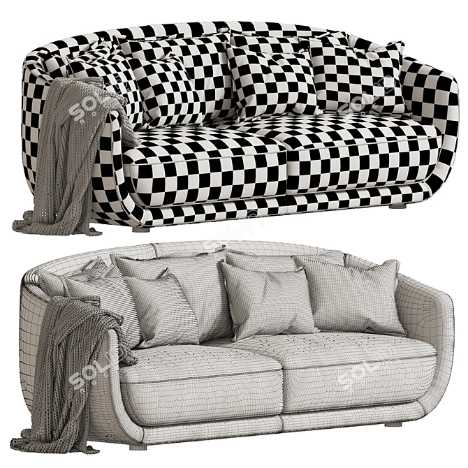 Keoma Maya: Stylish and Spacious Sofa 3D model image 3