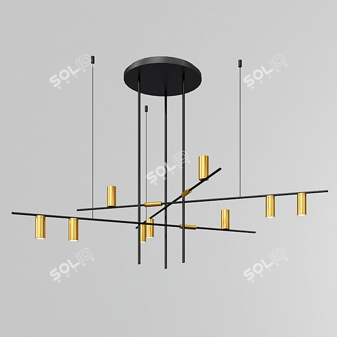 Tribal Vibe Chandelier 3D model image 1