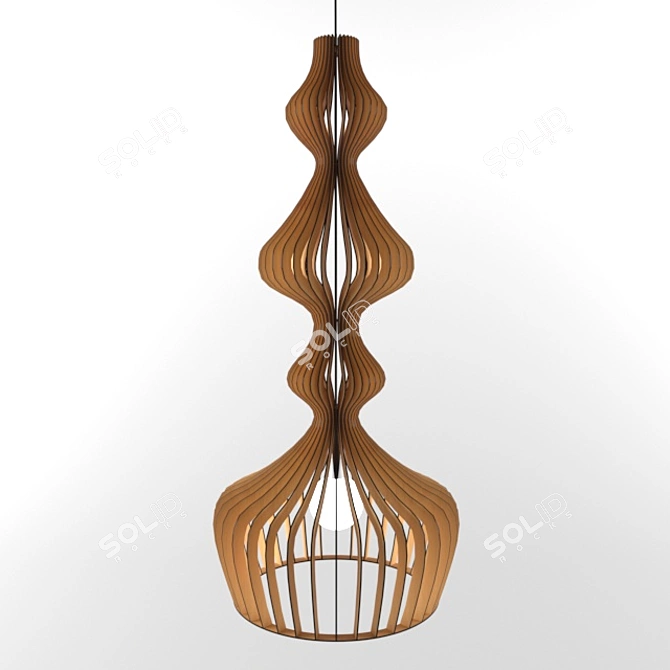 EcoWood Pendant Light - OM CRIP II 3D model image 1