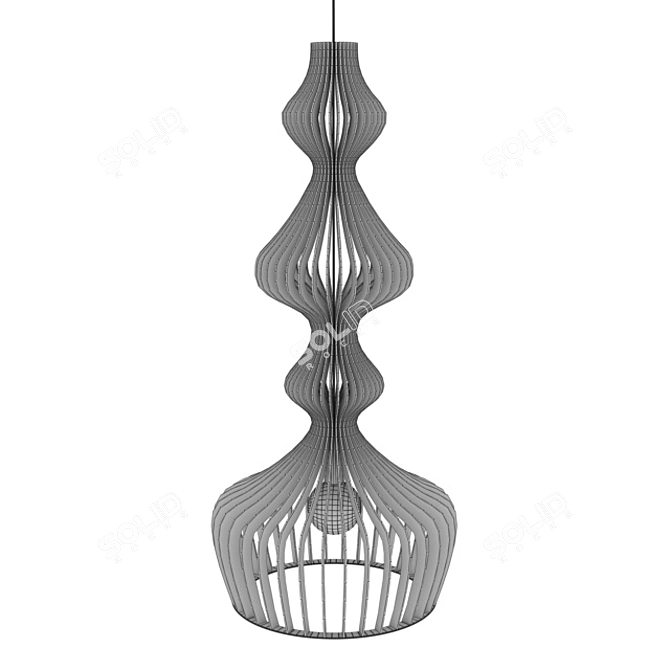 EcoWood Pendant Light - OM CRIP II 3D model image 2