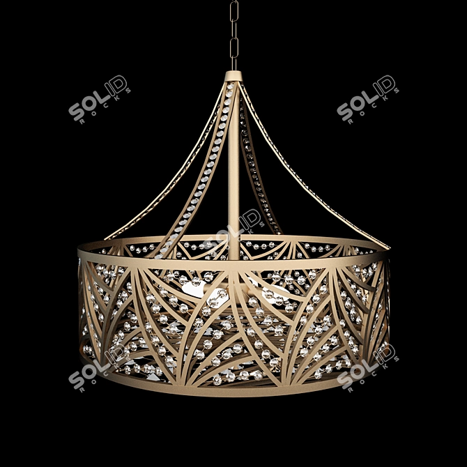 Crystal Glow Table Lamp 3D model image 1