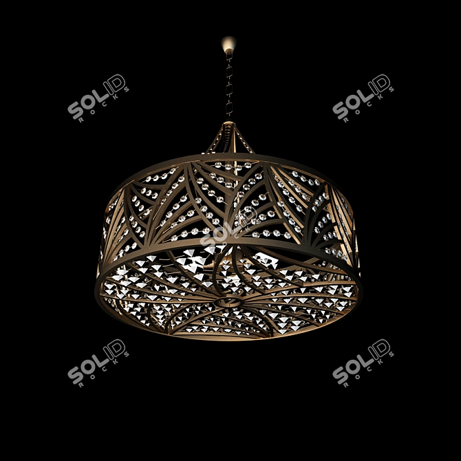 Crystal Glow Table Lamp 3D model image 2