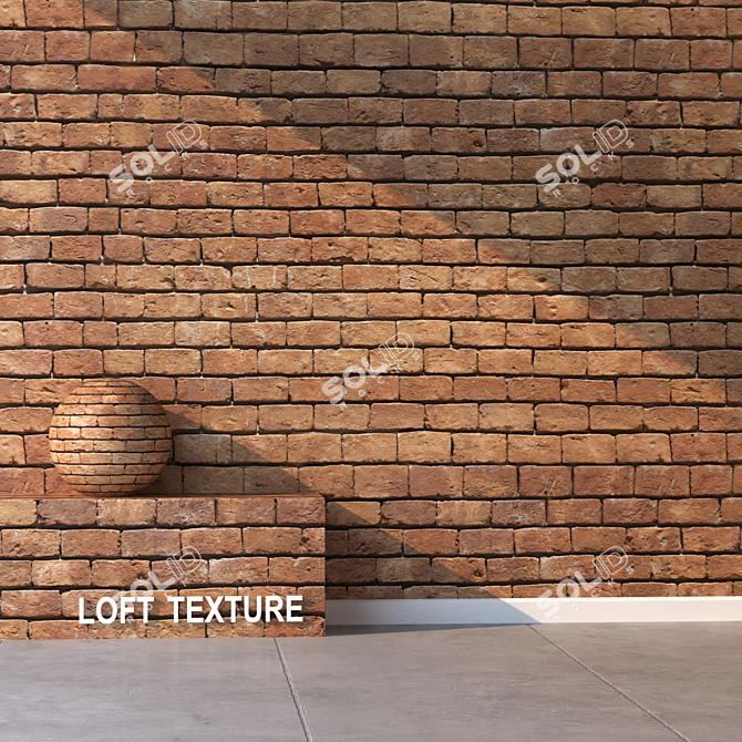 Seamless Brick Texture-FBX OBJ 3D model image 2