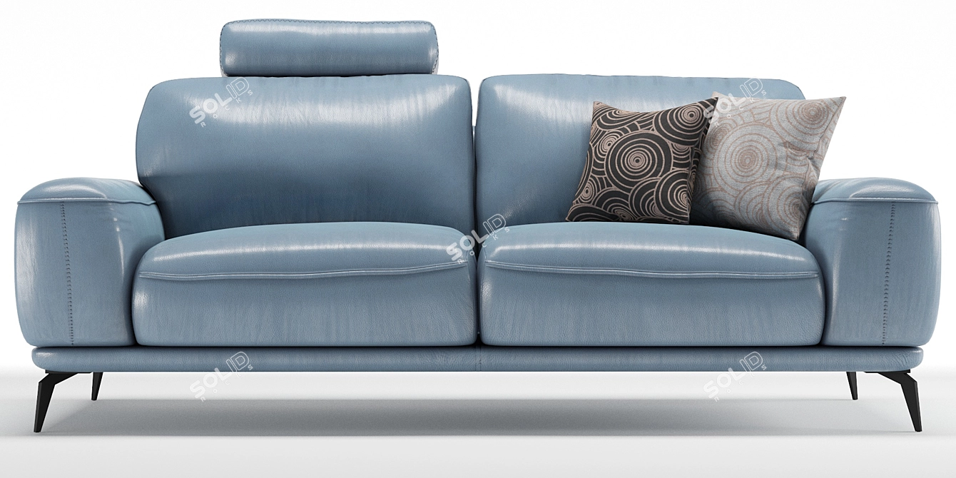 Title: Lisbon Sofa in Blue 3D model image 2