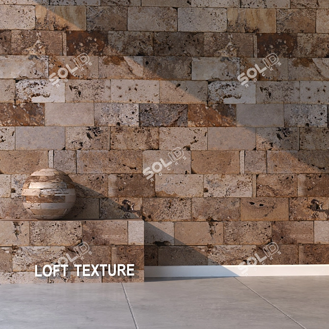 Title: Seamless Travertine Texture 3D model image 2