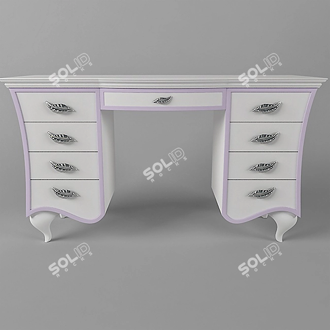 Mastercrafted Dressing Table & Shelf 3D model image 2