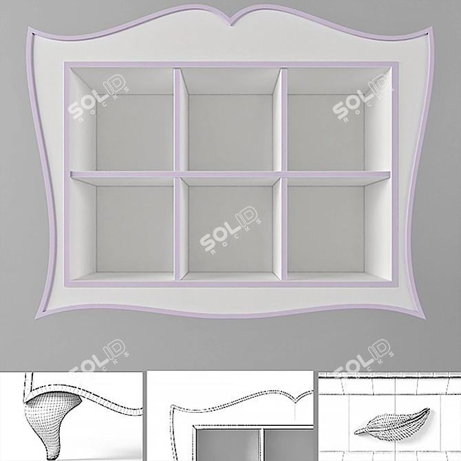 Mastercrafted Dressing Table & Shelf 3D model image 3