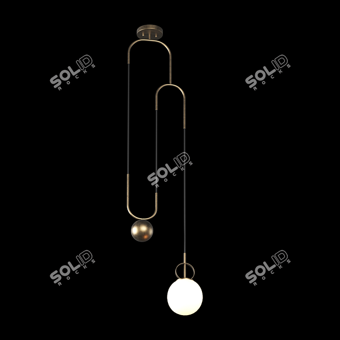 Newton Suspension Pendant Light 3D model image 2