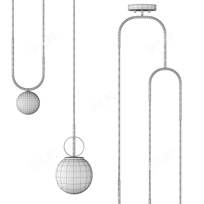 Newton Suspension Pendant Light 3D model image 3