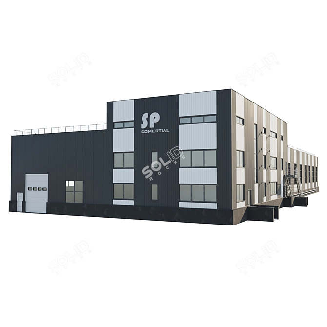 Versatile Warehouse Office Solution 3D model image 1