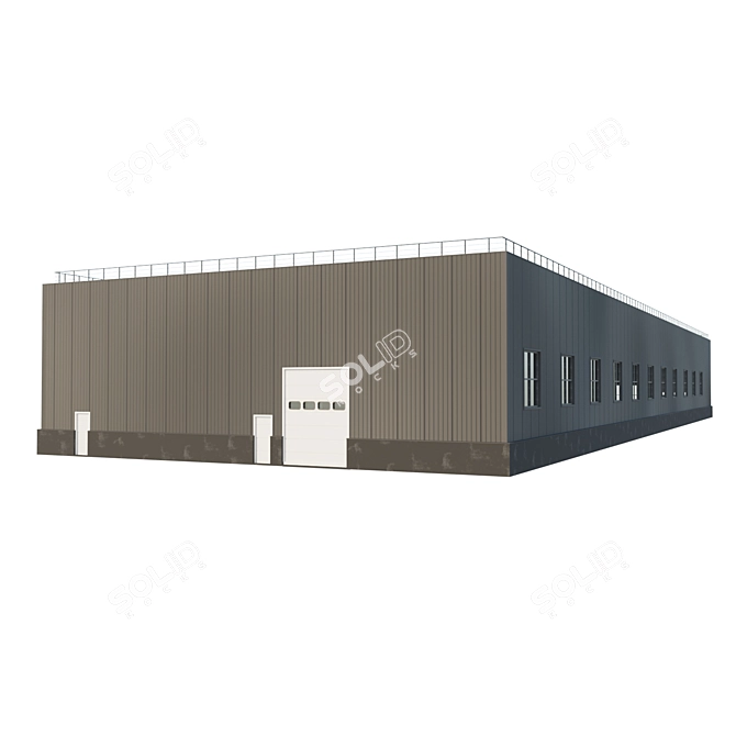 Versatile Warehouse Office Solution 3D model image 3